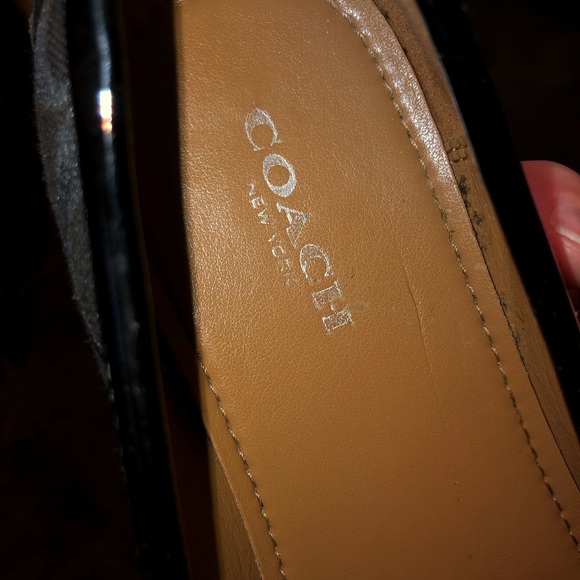 Coach silver buckle black loafers - Picture 4 of 7